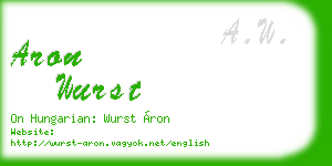 aron wurst business card